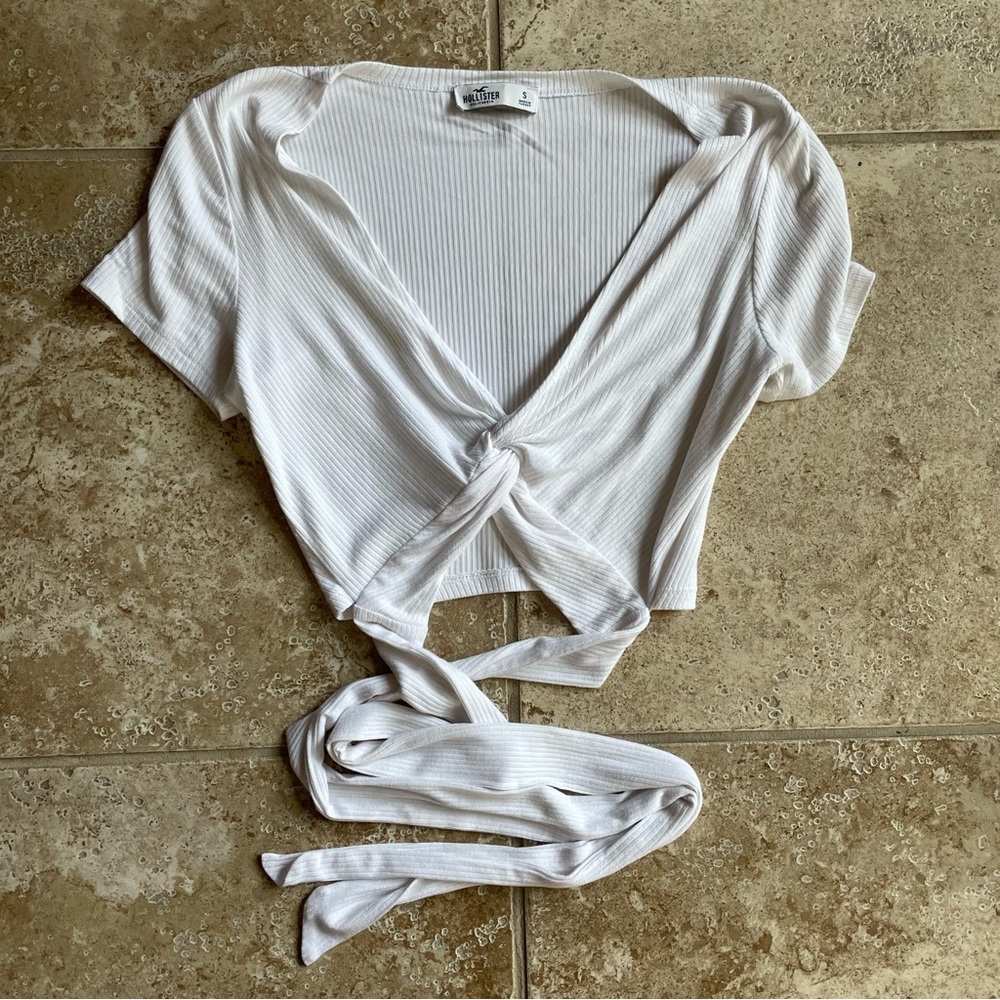 Hollister White Wrap Up Top
